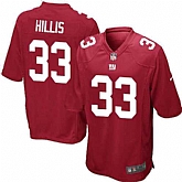 Nike Men & Women & Youth Giants #33 Hillis Red Team Color Game Jersey,baseball caps,new era cap wholesale,wholesale hats